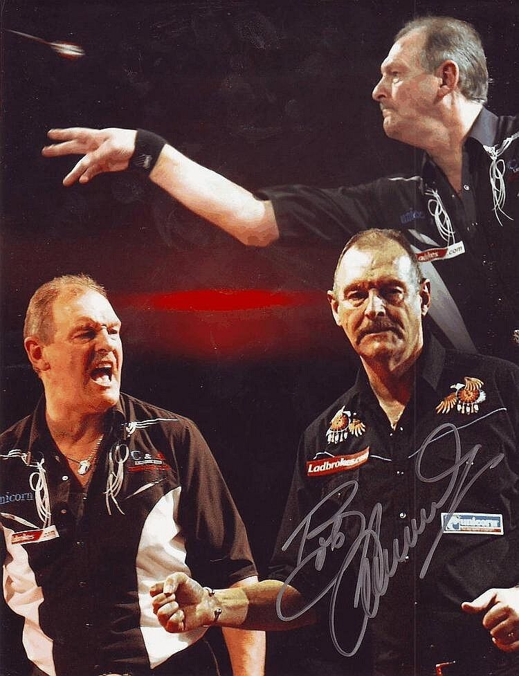 BOB ANDERSON Autographed Photo Poster paintinggraph World Champion Darts Player - Preprint