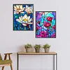 Combo Kit（2PCS)-Diamond Painting-DIY DIY Full Round Drill Glass Roses Flower (30*40CM)