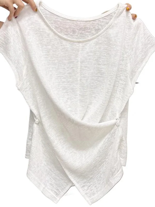 Athvotar Athvotar Goods Explosion Short-Sleeved T-Shirt Women 2025 New Summer Thin Luxury High-End Feeling Super Fire Age Reduction Unique Top