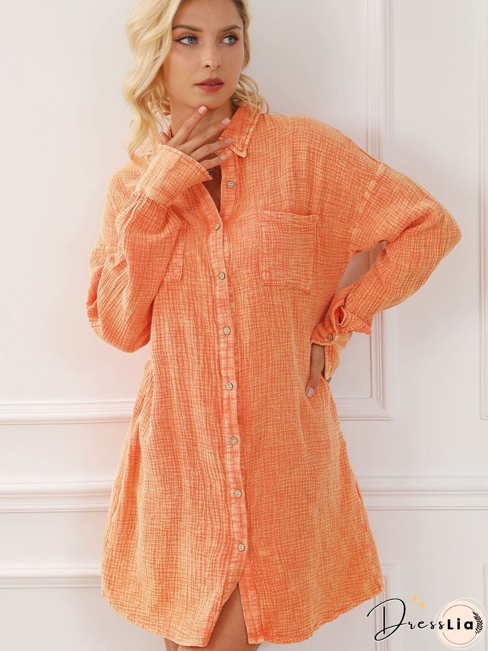 Autumnal-Colored Mini Dress