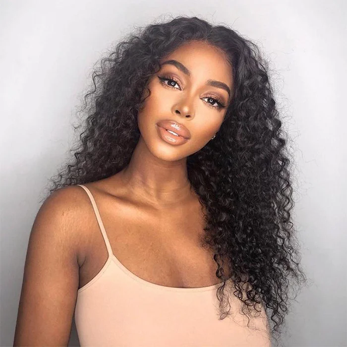 Lady Hanne Affordable Super Soft Deep Wave Pre-Plucked Glueless 4x4 HD Lace Wigs 