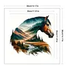 Horse-Partial 11CT Stamped Cross Stitch Bead Embroidery 36*36cm/14.17*14.17in tapestrymarket