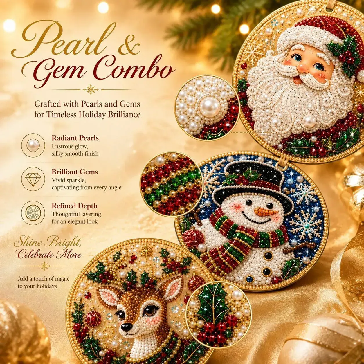 6Pcs/12Pcs Christmas DIY Diamond Painting Ornaments Kit, Xmas Tree Hanging Pendant, Handmade Craft Decoration Gift for Holiday Home Party 6Pcs/12Pcs Christmas DIY Diamond Painting Ornaments Kit, Xmas Tree Hanging Pendant, Handmade Craft Decoration Gift for Holiday Home Party