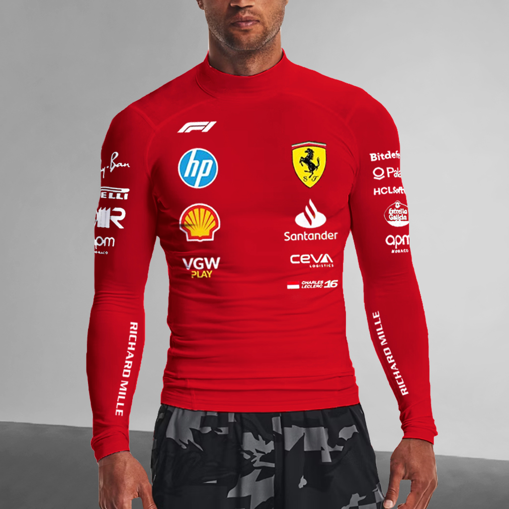 Men's Racing Team Style Slim Fit Long Sleeve T-Shirt / TECHWEAR CLUB / Techwear