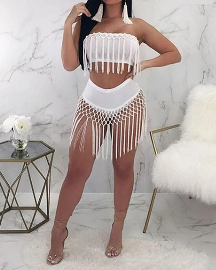 Fashion Tassel Suit