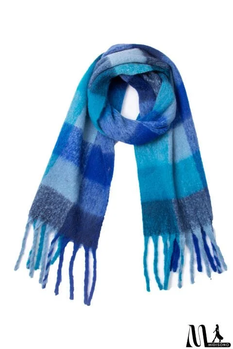 MidiSono - Fringe Detail Polyester Scarf