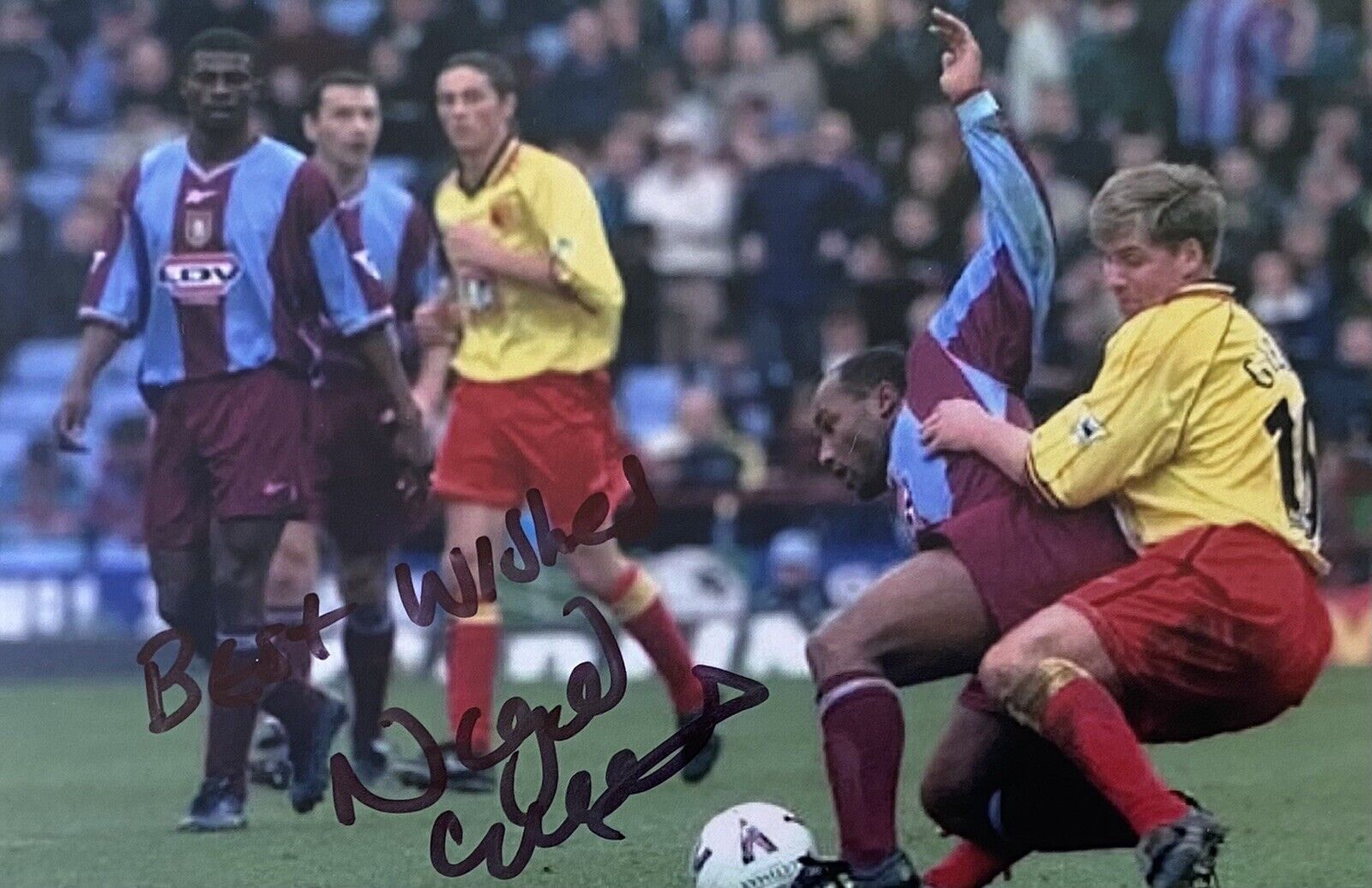 Nigel Gibbs Genuine Hand Signed Watford 6X4 Photo Poster painting 4