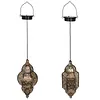 Solar Lantern Outdoor Garden Hanging Light Iron Hollow Design
