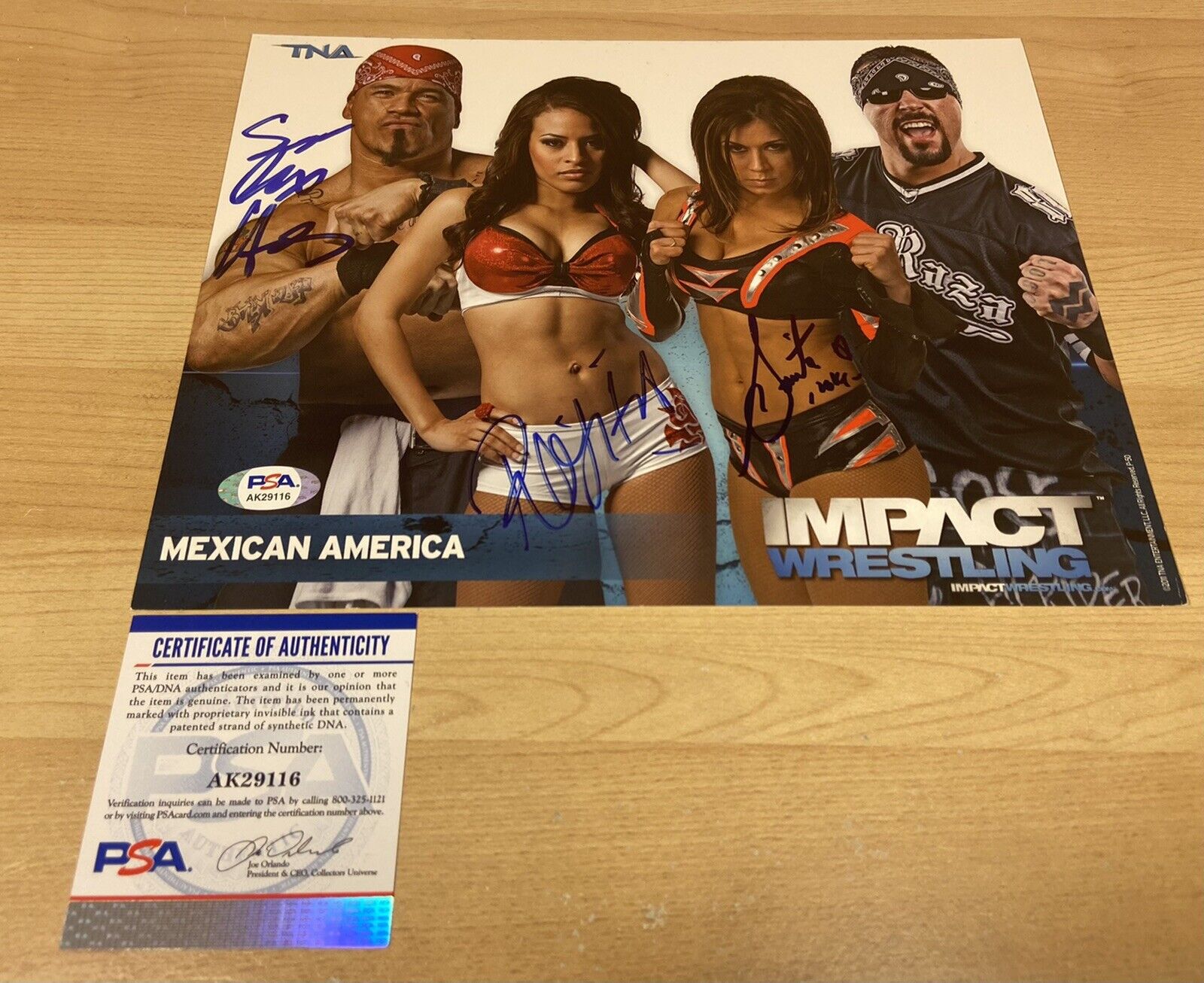 Mexican America TNA Hernandez Rosita & Sarita Autographed 8X10 Photo Poster painting PSA/DNA COA