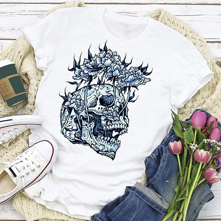 Skull  T-Shirt Tee --Annaletters