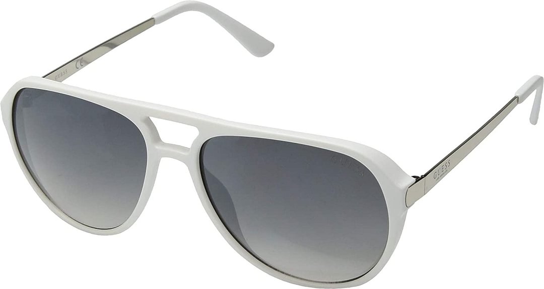 Unisex Sunglasses with 100% UV Protection (White/Blu Mirror)