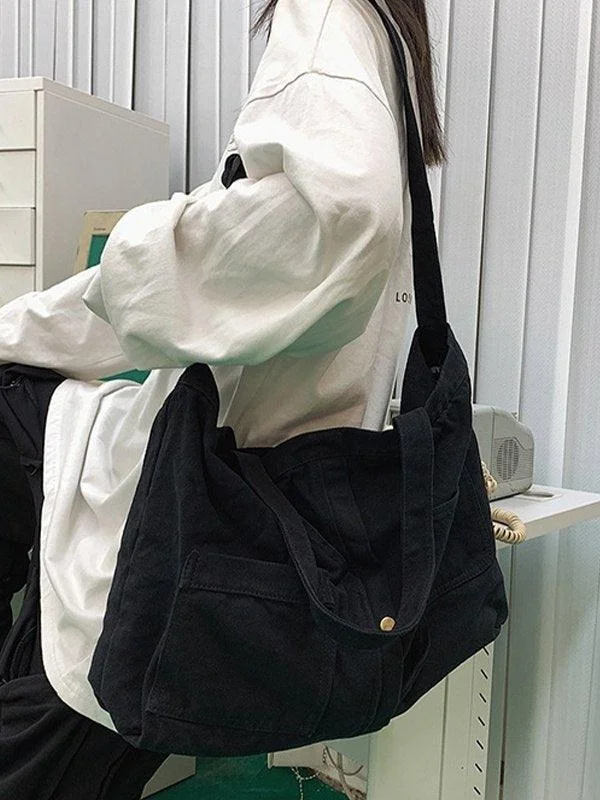 Brownm Vintage Wash Large Shoulder Bag