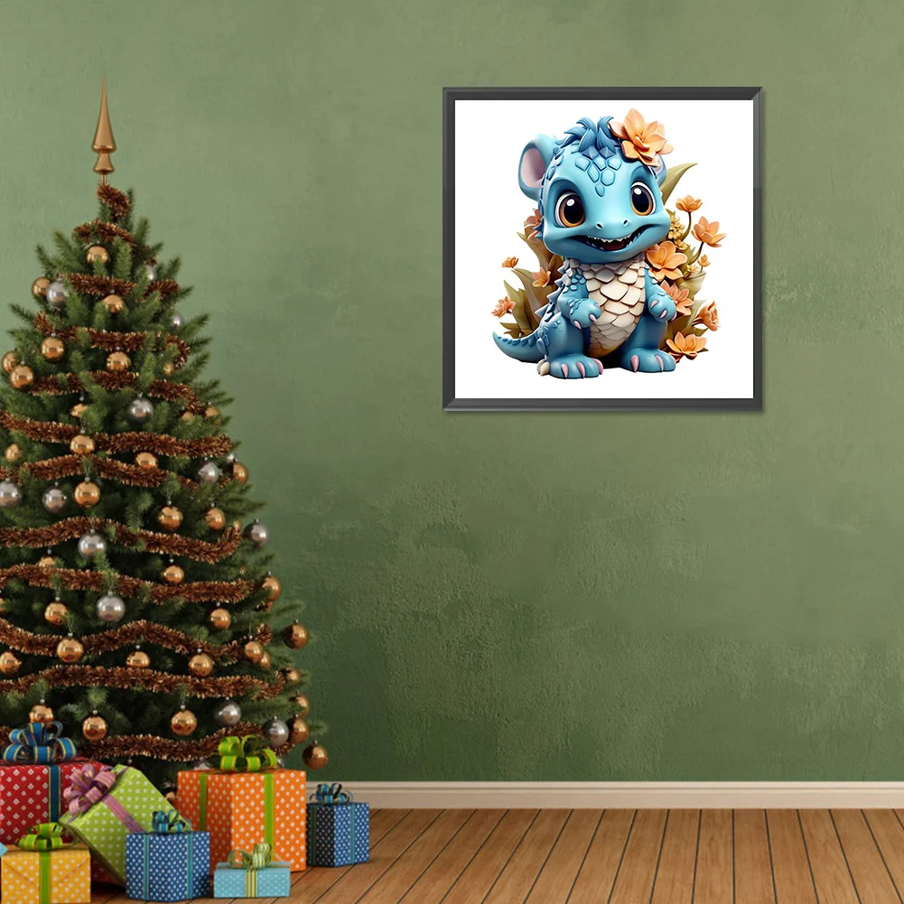 Full Round Diamond Painting 30*30cm - Little Dragon