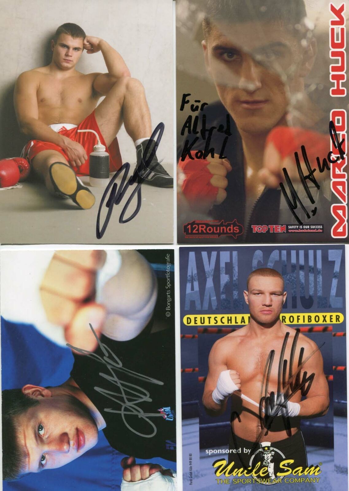 FOUR HEAVYWEIGHT BOXER autographs, signed Photo Poster paintings