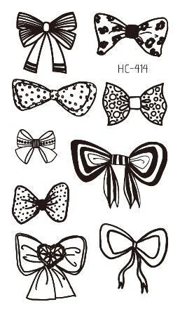 Small Sexy Lips Leaf Black Cartoon Temporary Tattoo Cute Star Tattoo Sticker Love Women Body Finger Art Waterproof Tatoo