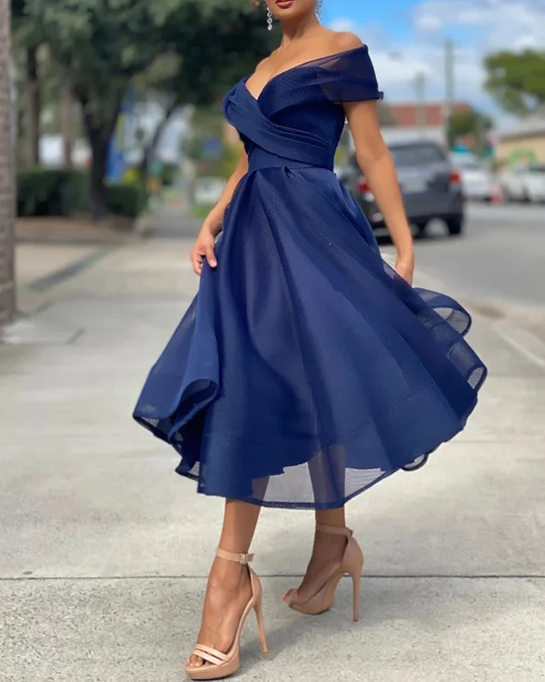 Fashion Off Shoulder Slim Dress