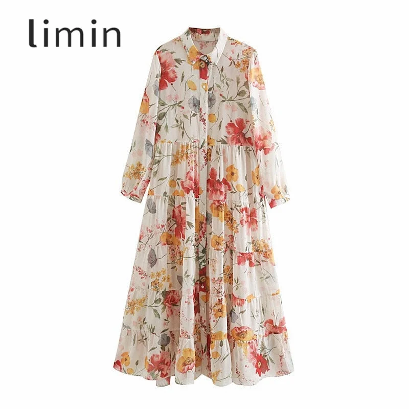 Women Floral Dress Chiffon Material Spring 2021 New Fashion Spaghetti Strap Lining Two Piece Sets Modern Lady Long Dresses