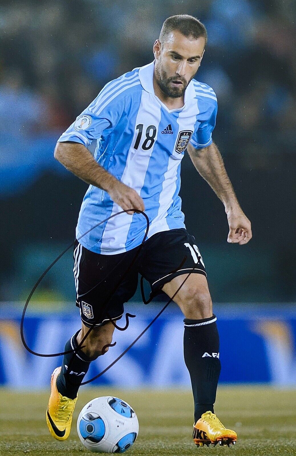 Rodrigo Palacio Genuine Hand Signed 12x8 Argentina Photo Poster painting, See Proof