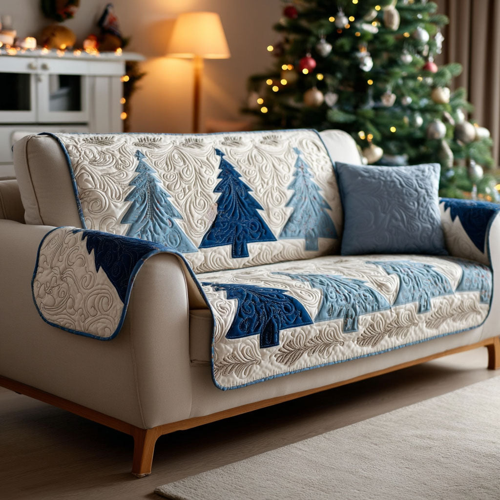 Winter Pines Quilted Sofa Cover NCU0TV436 everthome