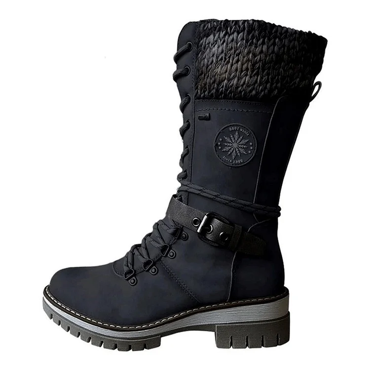 Women Orthopedic Boots Mid-Calf Buckle Radinnoo.com