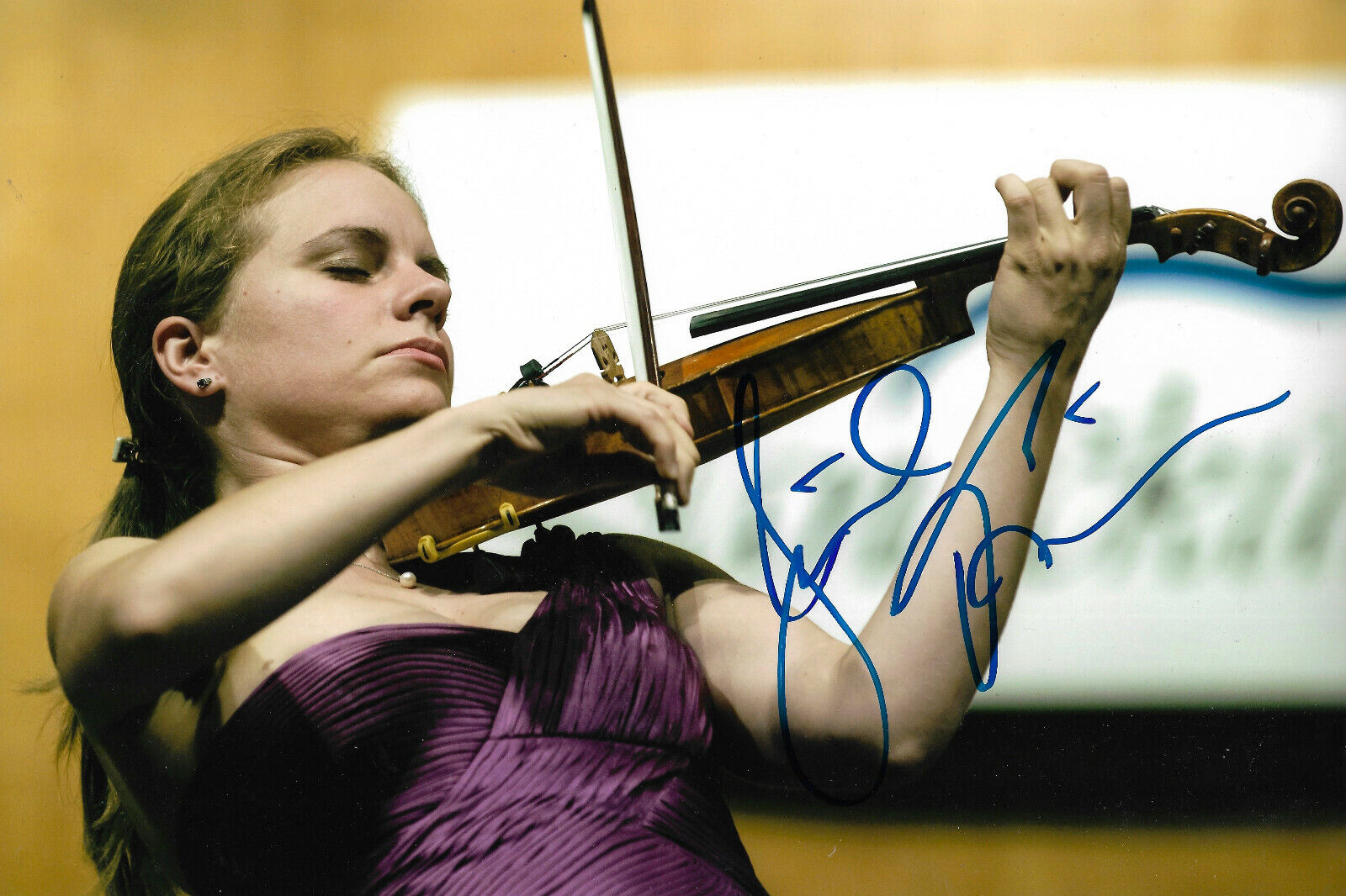 Julia Fischer Violinist signed 8x12 inch Photo Poster painting autograph