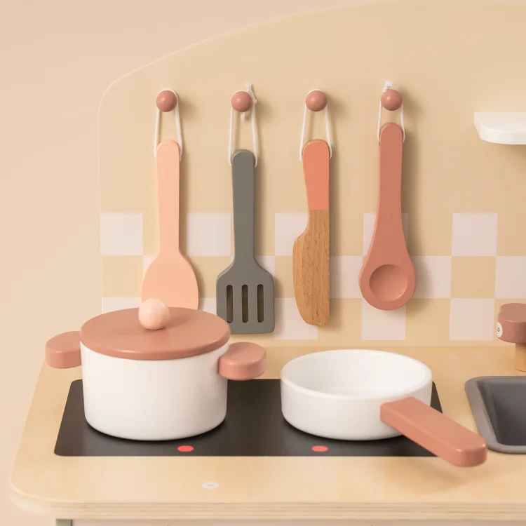 Wooden Kitchen Toy Set Wooden Montessori Toys Pots And Pans Kitchen Set