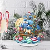 >SALE<Acrylic Special Shape Christmas Sailboat Diamond Painting Tabletop Ornaments