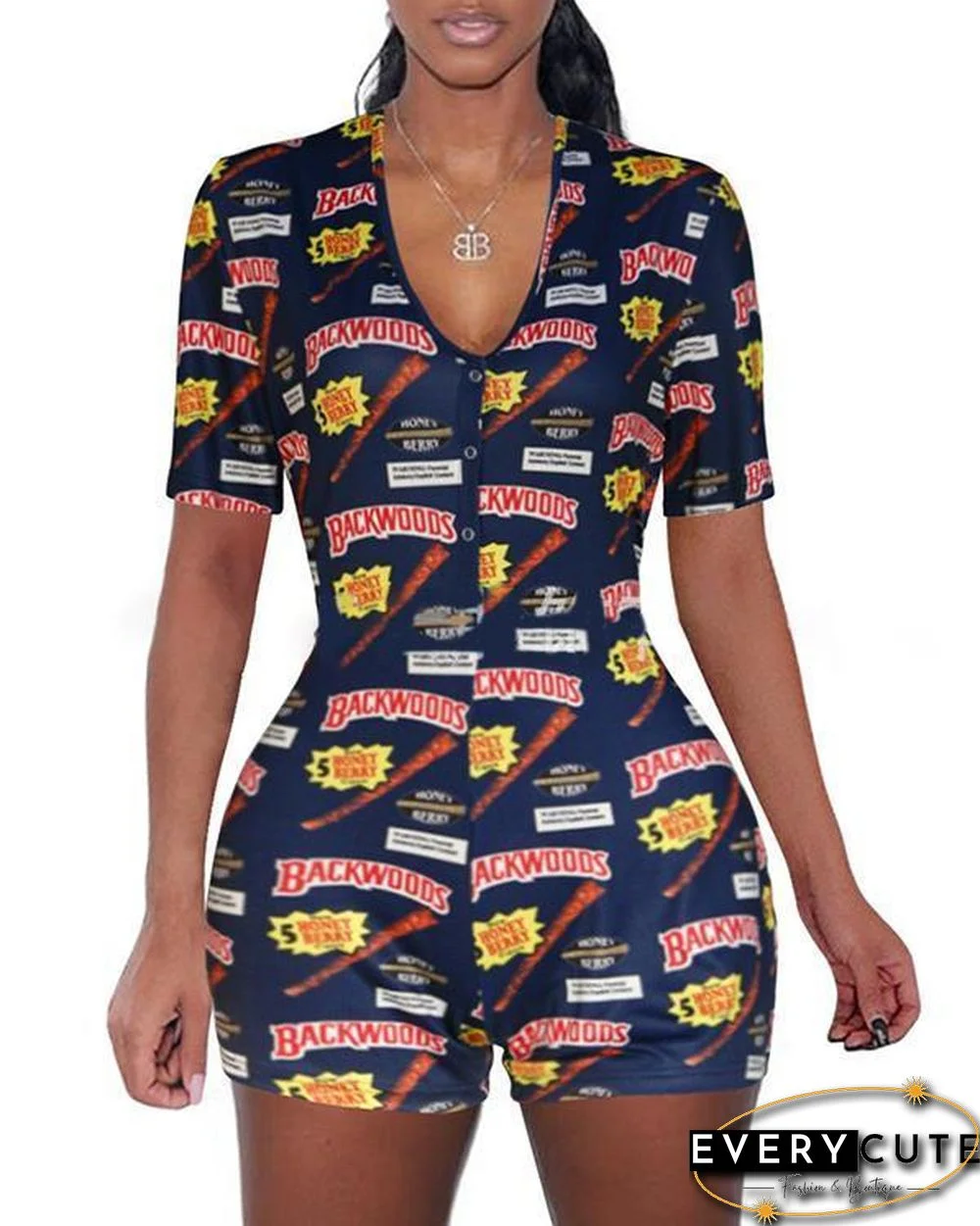 Women Summer Rompers Sexy Bodycon Long Sleeve Print Romper