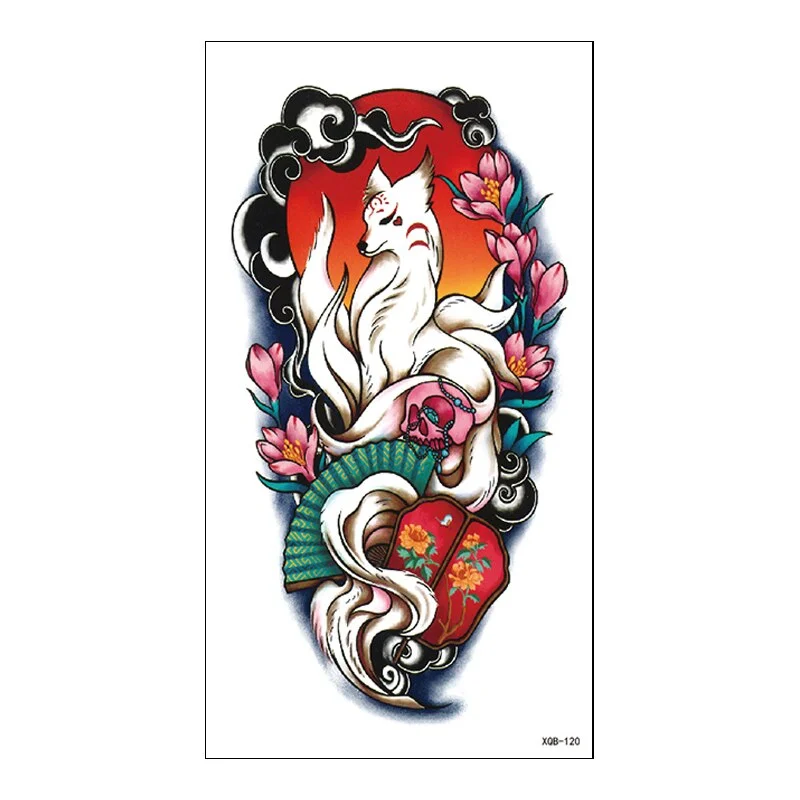 Tattoo Chinese Dragon Anime Tattoos For Men Waterproof Sticker Snake Wolf Tiger Lion Animal Cover Sword Waterproof Roses Tattoo