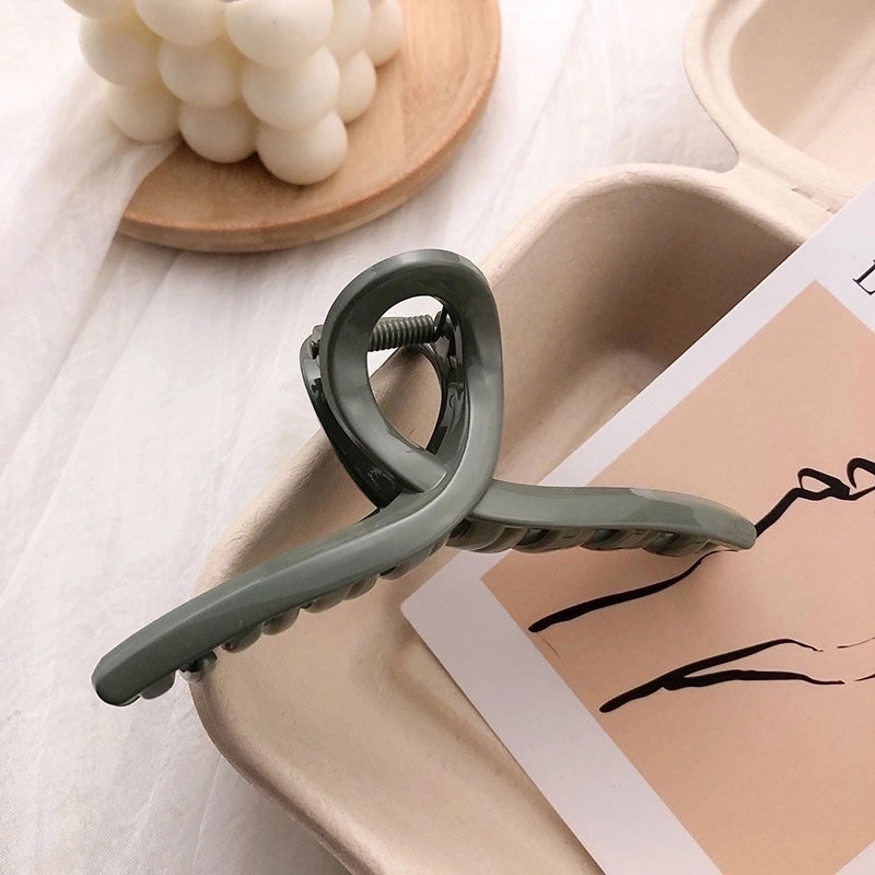 Simple Metal Catch Clip Large Shower Pearl Shark Clip