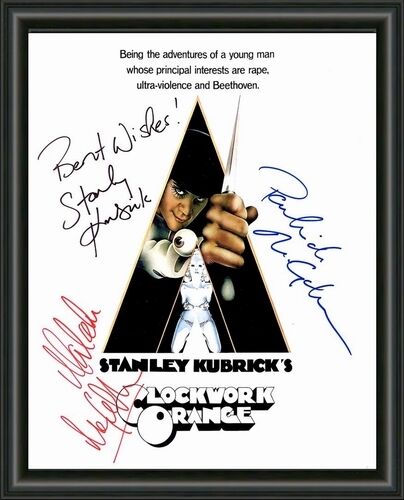 Clockwork Orange Cast SIGNED Stanley Kubrick - A4 Photo Poster painting POSTER -  POSTAGE