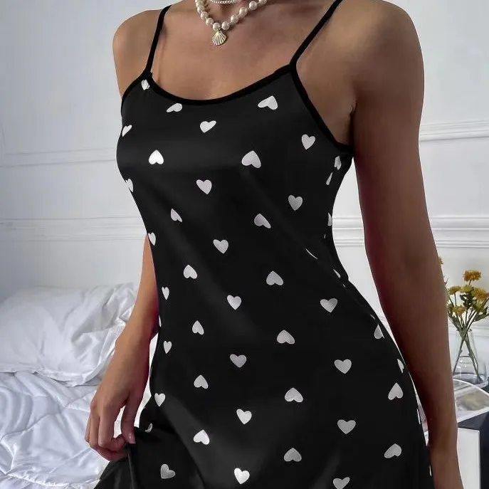 Churchf Hanging Pyjamas Women's Summer With Sexy Simulation Silk Pajamas Print Ice Silk Hot Sex Home Clothes Large Code