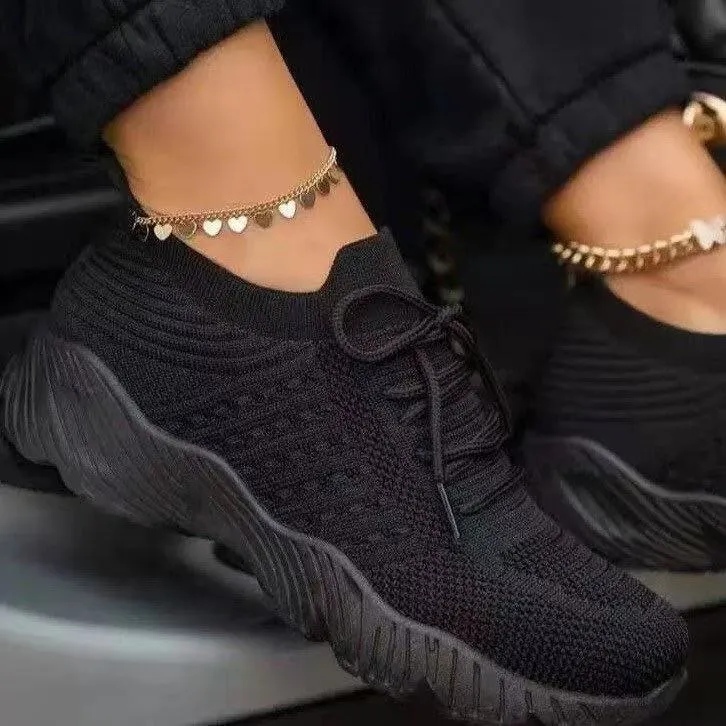 Breakj Breakj New Large-Size Sports Shoes Women's New Thick Solid Color Before Wearing Flying Old Dad Shoes Temu