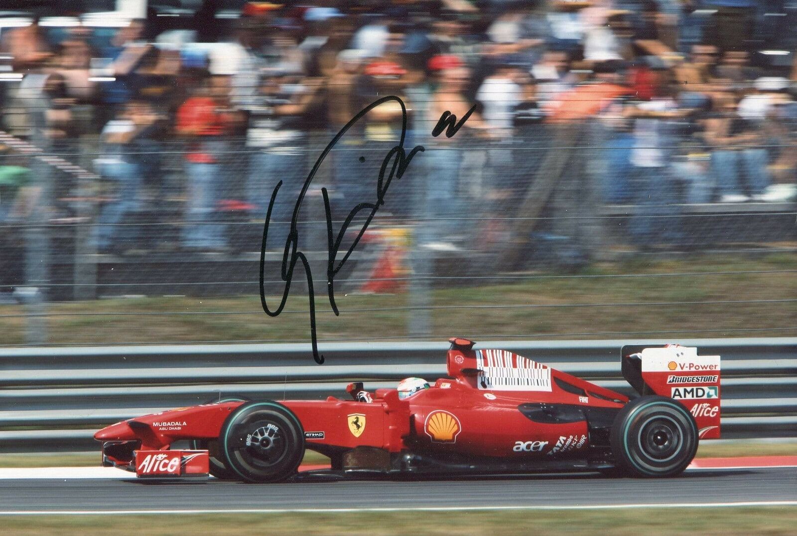 Giancarlo Fisichella F1 FERRARI 2009 autograph, signed Photo Poster painting