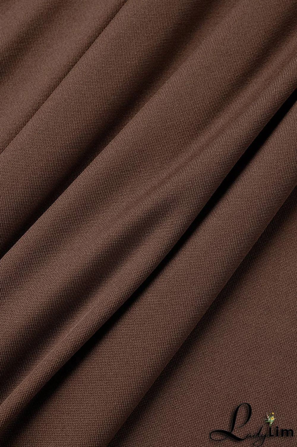 Dark Brown Sexy Solid Patchwork Spaghetti Strap One Step Skirt Plus Size Dresses