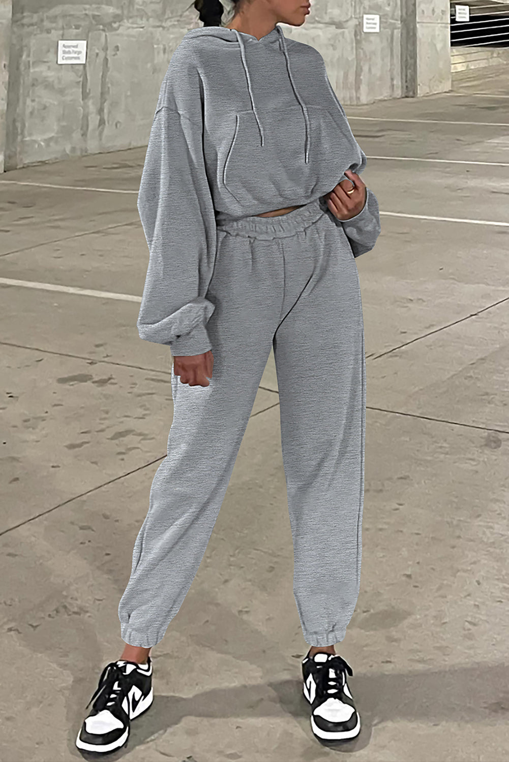 Ruched Hooded Coat Plus Size