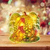 (US Local)Double Sided Special Shape Durian House Diamond Painting LED Light Ornaments