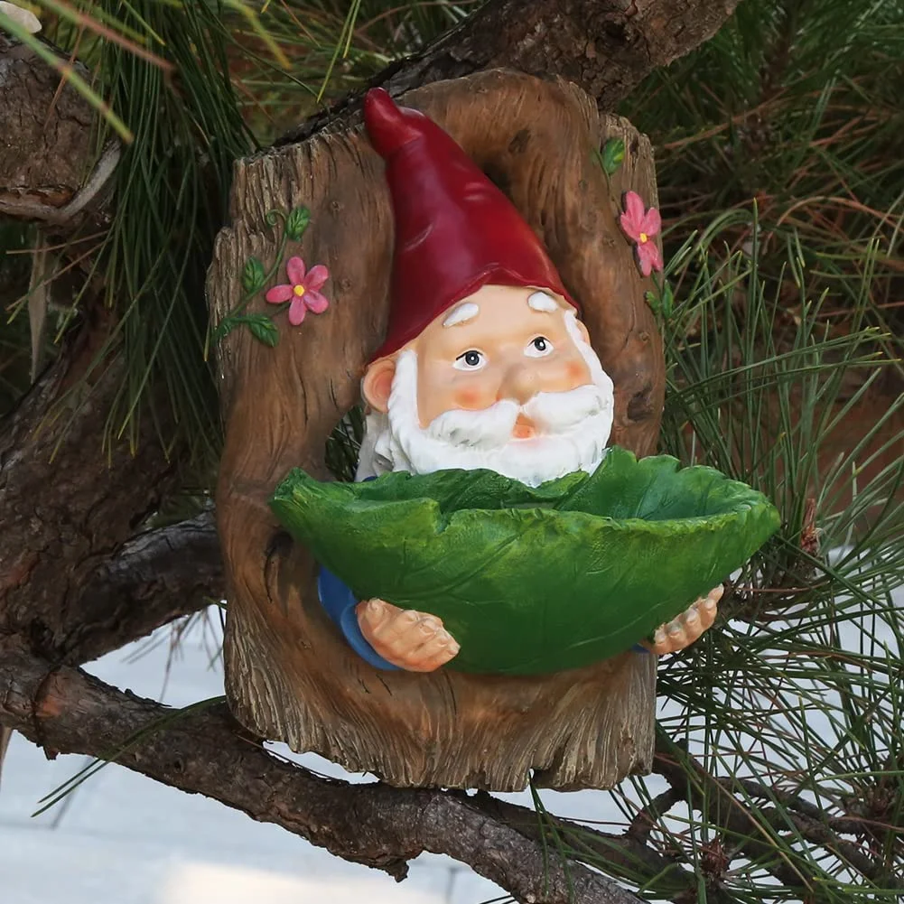 10 inch- Garden Gnome Bird Feeders