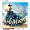 Diamond Painting-DIY Crystal Rhinestone Wedding Dress Girl(Box Packaging)