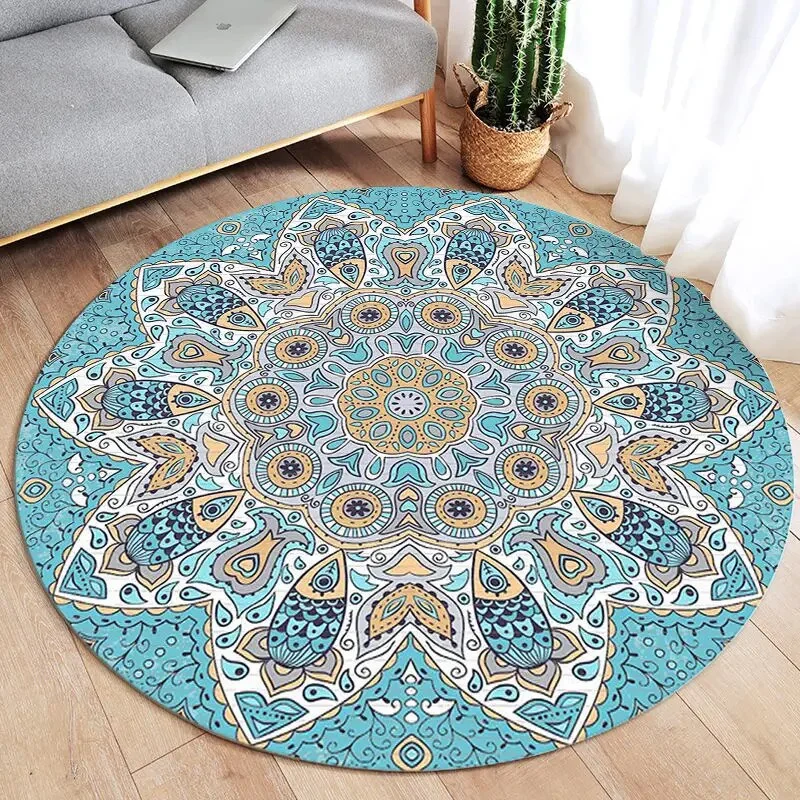 Athvotar Round Carpets Modern Living Room Sofa Coffee Table Rug Simplicity Decoration Bedroom Carpet Kitchen Bathroom Non-slip Rugs