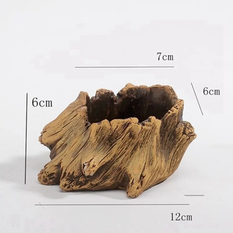 Creative Cement Flowerpot Silicone Mold for Concrete Planter Desk Decorating Succulent Plants Vase Handmade Tree Root Pot Mould