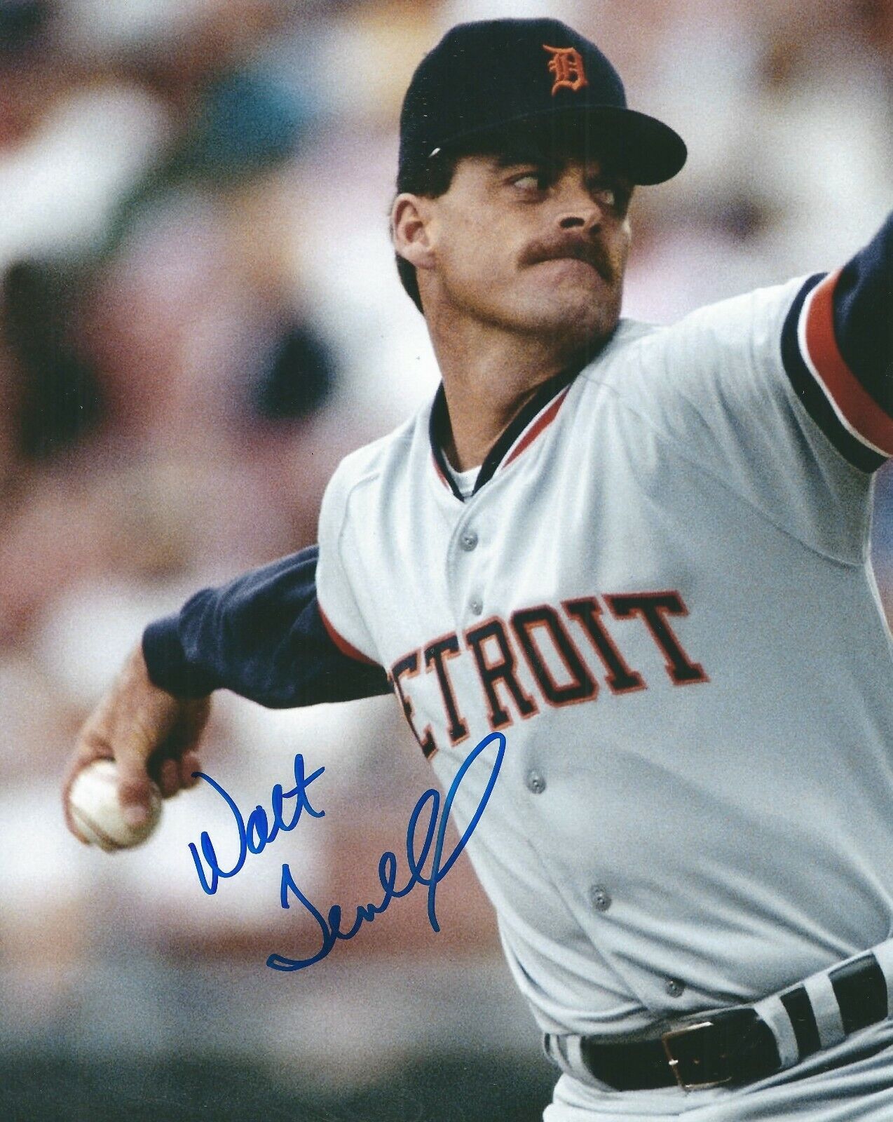 Autographed 8x10 WALT TERRELL Detroit Tigers Autographed Photo Poster painting - COA