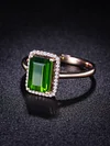 2.5ct Natural Green Tourmaline Halo Ring