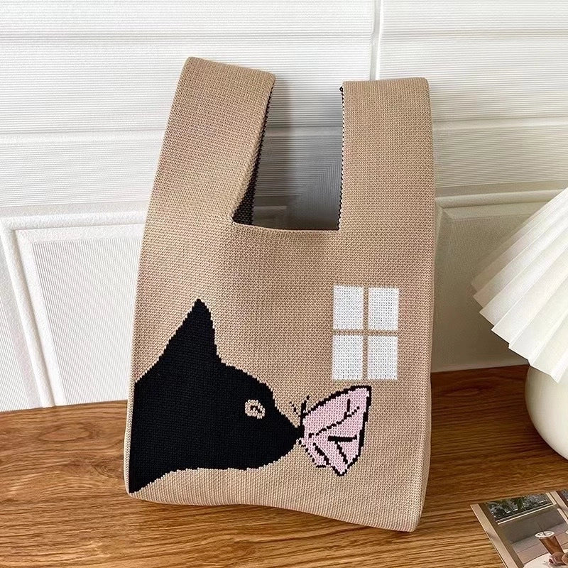 Korean Style Spring And Summer New Arrival Women’s Bag Handbag Bag Fashionable Simple Niche Knitted Bag Vesel Bag Crossbody Bag