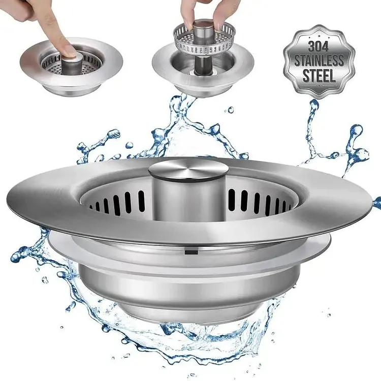 🔥🔥Upgraded 3 in 1 Kitchen Sink Drain Strainer 