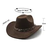  Classic Western Cowboy Hat with Eye-catching Band for All Seasons by Inlyline