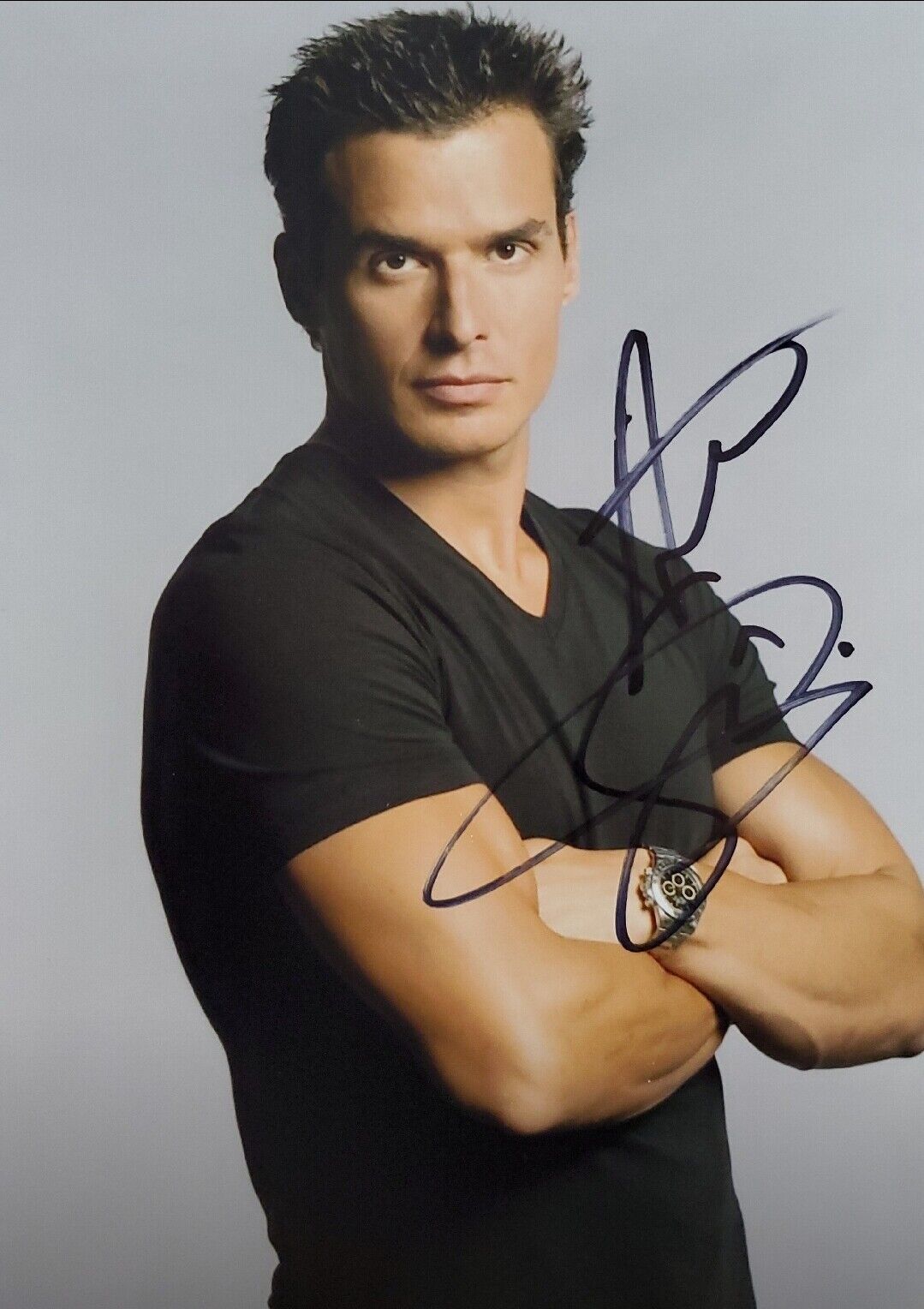 Antonio Sabato Jr. Hand Signed Autograph Photo Poster painting General Hospital Soap Opera Actor