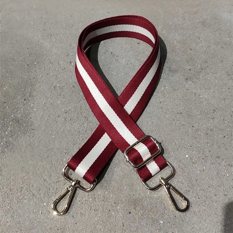 Purse Accessories Bag Strap New Striped Color Long Shoulder Strap Adjustable One Shoulder Crossbody Strap Anti-gravity Shoulder Strap