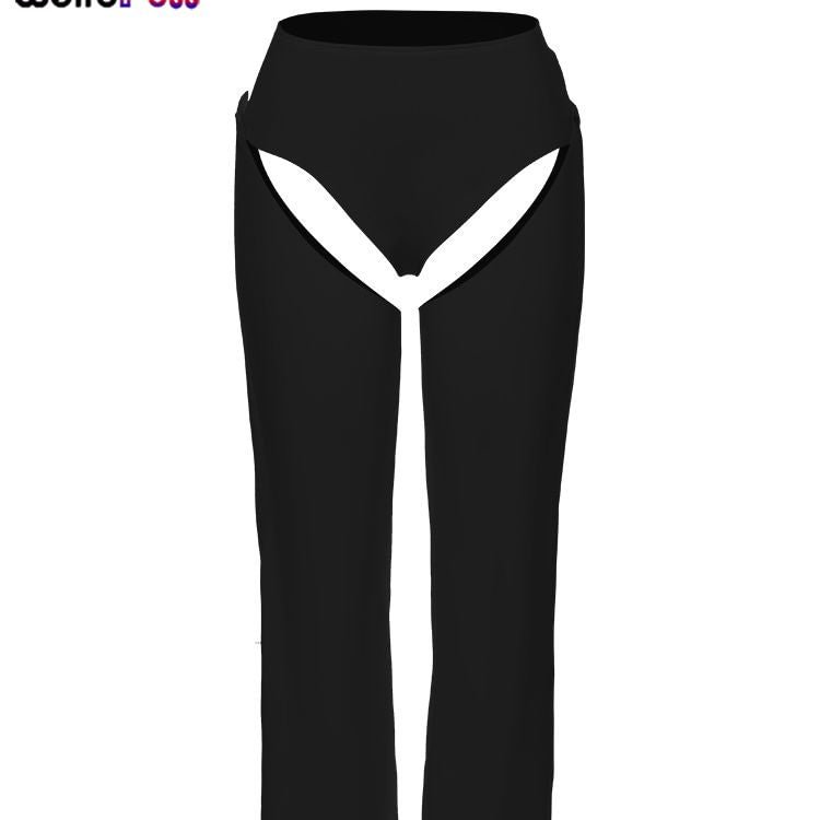 Weird Puss Y2K Hollow Sexy Straight Pants Women Fashion Summer Skinny Chic Wild Streetwear Elastic Solid Detachable Trousers