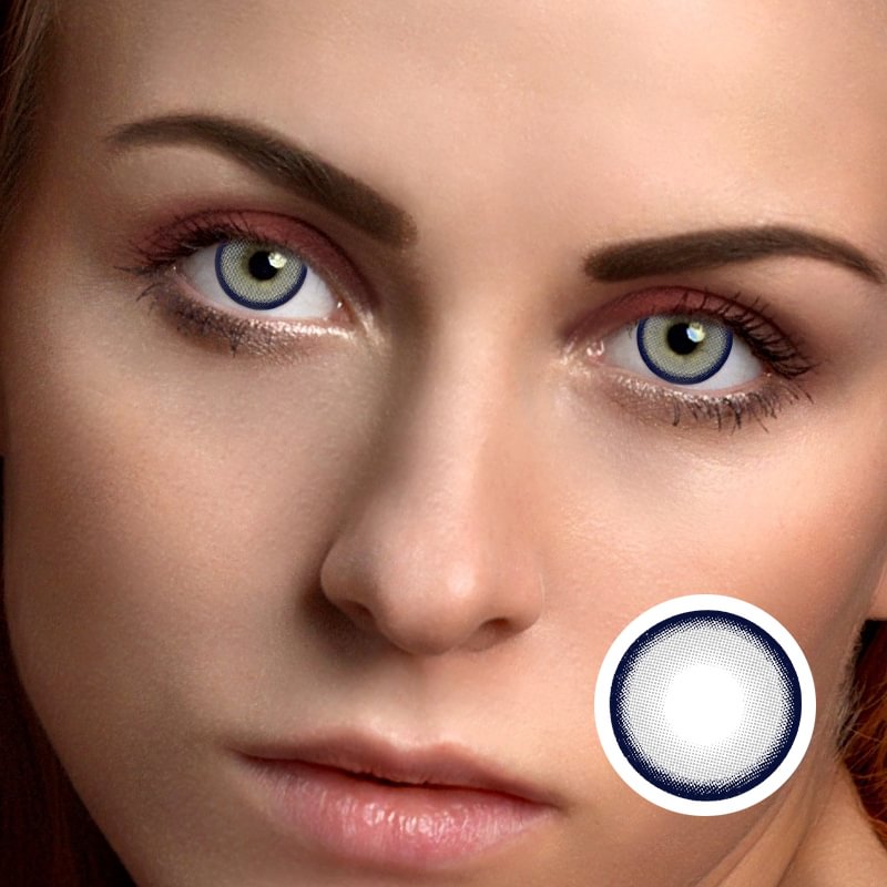 NEBULALENS Blueberry Jumbo 14.5 Blue Yearly Prescription Colored Contact Lenses NEBULALENS